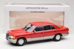 Mercedes 560 SEL W126 Rot Norev 1:18 183463 Druckguss — Bild 8 von 8