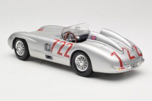 Mercedes 300 SLR W196S #722 S. Moss / D. Jenkinson Mille Miglia Winner 1955 Maisto 1:18 536887 Druckguss — Bild 7 von 8