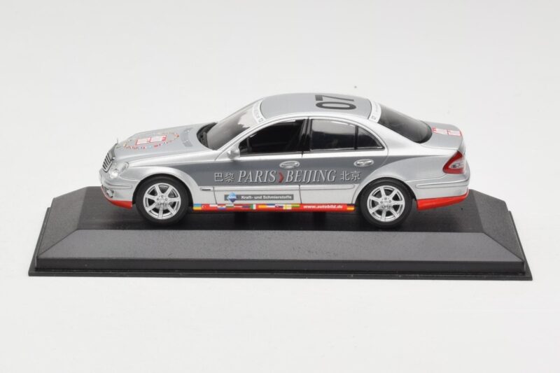 Mercedes E-Class W211 #7 Team AutoBild Paris-Beijing 2006 Replacement Box Minichamps 1:43 MB001 Druckguss