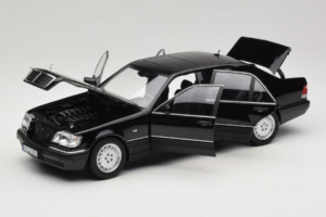 Mercedes S-Class W140 S600 Obsidian Black Metallic Norev 1:18 183045 Druckguss — Bild 2 von 8