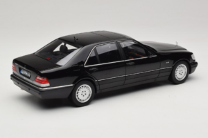 Mercedes S-Class W140 S600 Obsidian Black Metallic Norev 1:18 183045 Druckguss — Bild 3 von 8