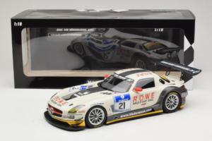 Mercedes SLS AMG GT3 #21 Rowe Racing M. Zehe / M. Hartung ADAC 24h Nurburgring 2012 Minichamps 1:18 151123121 Druckguss — Bild 6 von 6