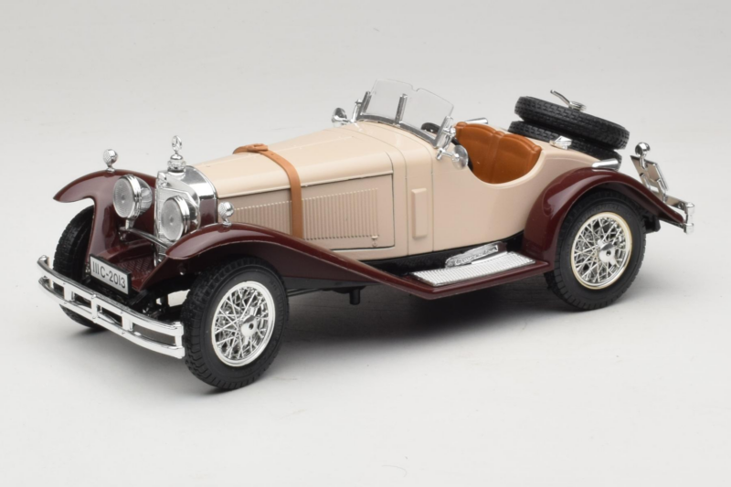 Mercedes SSK Beige & Dunkelrot Bburago 1:18 3009-M4 Druckguss