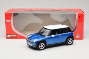 Mini Cooper R50 Blau mit Weißem Dach Mondo Motors 1:18 MINI004 Druckguss — Bild 8 von 8