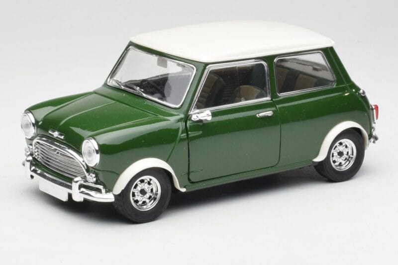 Mini Cooper S British Racing Grün & Old English Weiß Solido 1:18 8021 Druckguss