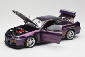 Nissan Skyline GT-R R34 V-Spec Midnight Lila AUTOart 1:18 77305 Druckguss — Bild 2 von 8