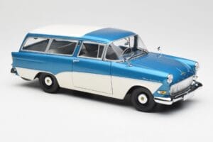 Opel Rekord P1 Caravan Blau Metallic Minichamps 1:18 180043210 Druckguss — Bild 6 von 8