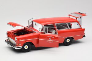 Opel Rekord P1 Caravan Feuerwehr Neuenkirchen Minichamps 1:18 180043291 Druckguss — Bild 2 von 8