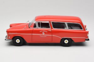Opel Rekord P1 Caravan Feuerwehr Neuenkirchen Minichamps 1:18 180043291 Druckguss — Bild 4 von 8