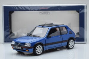 Peugeot 205 GTi 1.9 Mit Glasschiebedach Miami Blau Norev 1:18 184844 Druckguss — Bild 8 von 8