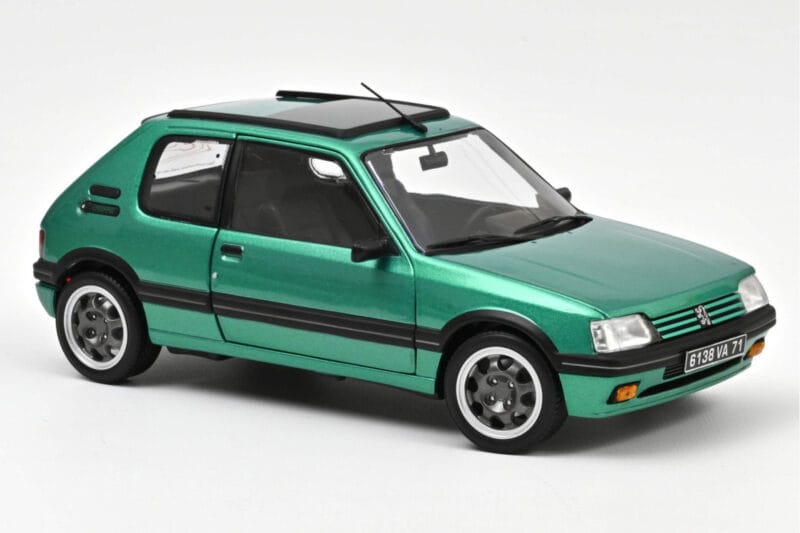 Peugeot 205 GTi Griffe Mit Glasschiebedach Grün Norev 1:18 184847 Druckguss
