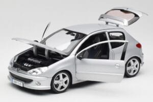 Peugeot 206 RC Aluminium Silber Norev 1:18 184726 Druckguss — Bild 2 von 8