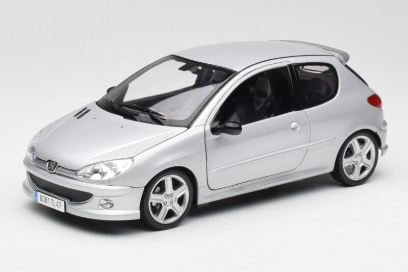 Peugeot 206 RC Aluminium Silber Norev 1:18 184726 Druckguss