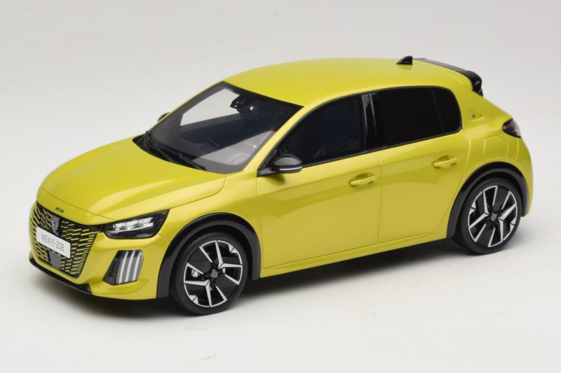 Peugeot E-208 GT Jaune Agueda Otto 1:18 OT1164 Resin