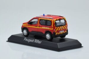 Peugeot Rifter Pompiers Secours Medical Rot Norev 1:43 479070 Druckguss — Bild 3 von 4