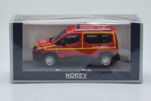 Peugeot Rifter Pompiers Secours Medical Rot Norev 1:43 479070 Druckguss — Bild 4 von 4