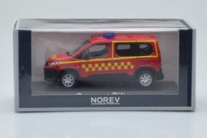 Peugeot Rifter Sapeurs Pompiers Rot Norev 1:43 479071 Druckguss — Bild 4 von 4