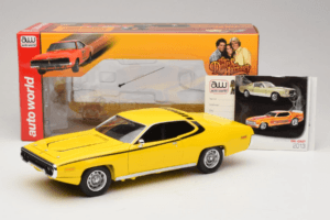 Plymouth Satellite Daisy Dukes of Hazzard Auto World 1:18 AWSS105/06 Druckguss — Bild 8 von 8