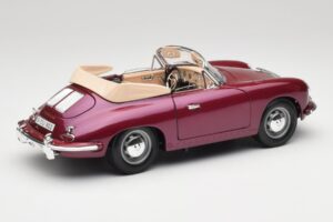 Porsche 356B Cabriolet Aubergine Bburago 1:18 3021-M4 Druckguss — Bild 3 von 8