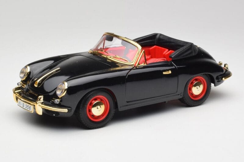Porsche 356B Cabriolet Schwarz Bburago 1:18 3031D Druckguss