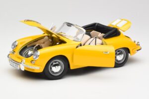 Porsche 356B Cabriolet Gelb Bburago 1:18 3031 Druckguss — Bild 2 von 8