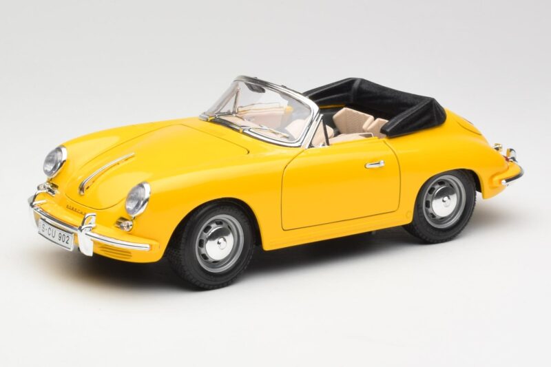 Porsche 356B Cabriolet Gelb Bburago 1:18 3031 Druckguss