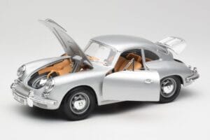 Porsche 356B Silber & Braunes Interieur Bburago 1:18 3021-M2 Druckguss — Bild 2 von 8