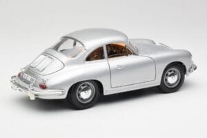 Porsche 356B Silber & Braunes Interieur Bburago 1:18 3021-M2 Druckguss — Bild 3 von 8