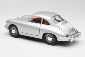 Porsche 356B Silber & Braunes Interieur Bburago 1:18 3021-M2 Druckguss — Bild 7 von 8