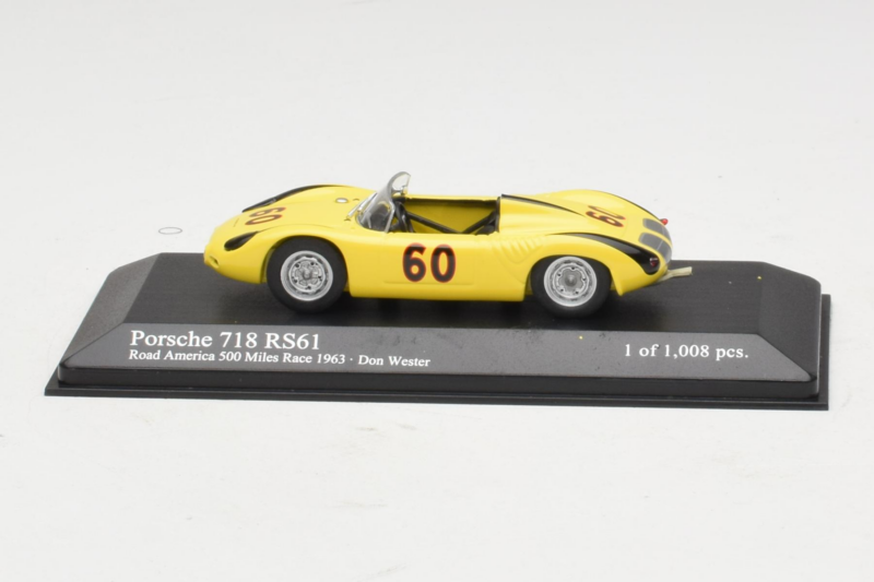 Porsche 718 RS61 #60 D. Wester Road America 500 Miles 1963 Minichamps 1:43 430636560 Druckguss