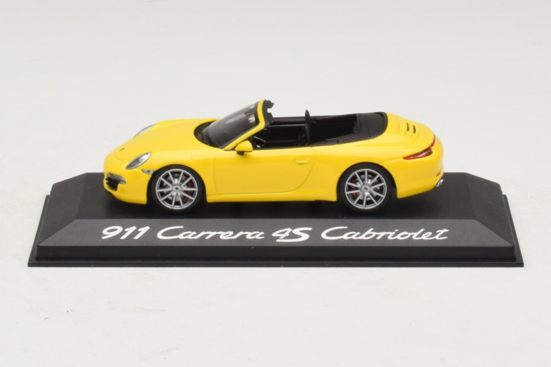 Porsche 911 991 Carrera 4S Cabriolet Gelb Minichamps 1:43 WAP0201120C Druckguss