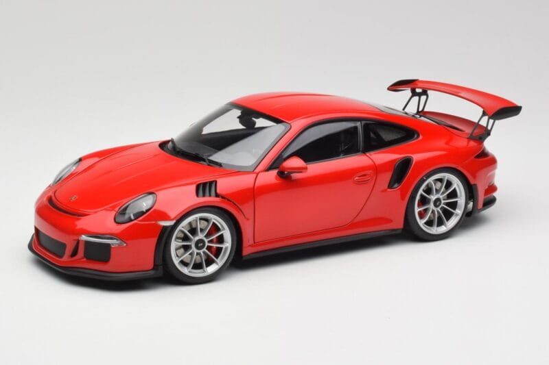 Porsche 911 991 GT3 RS Guards Rot Silber Felgen AUTOart 1:18 78165 Druckguss