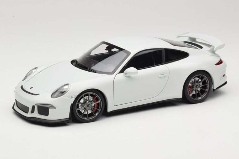 Porsche 911 991 GT3 Weiß Mit Silbernen Felgen Minichamps 1:18 113062721 Druckguss