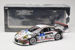Porsche 911 991.1 GT3 R #21 WTM Racing J. Stursberg / V. Krumbach 24h Nürburgring 2016 Minichamps 1:18 155166021 Druckguss — Bild 6 von 6