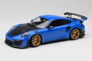Porsche 911 991.2 GT2 RS Blau mit Goldenen Felgen Minichamps 1:18 155068302 Druckguss