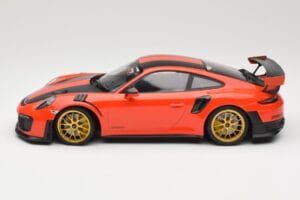 Porsche 911 991.2 GT2 RS Orange Weissach Package Goldene Felgen Minichamps 1:18 155068305 Druckguss — Bild 3 von 6