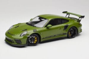 Porsche 911 991.2 GT3 RS Lizard Grün Mit Schwarzen Felgen Minichamps 1:18 155068233 Druckguss