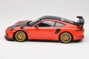 Porsche 911 991.2 GT3 RS Weissach Package Lava Orange Goldene Magnesium Felgen Minichamps 1:18 153068227 Druckguss — Bild 3 von 6