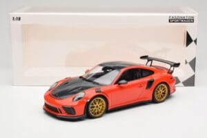 Porsche 911 991.2 GT3 RS Weissach Package Lava Orange Goldene Magnesium Felgen Minichamps 1:18 153068227 Druckguss — Bild 6 von 6