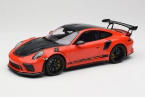 Porsche 911 991.2 GT3 RS Weissach Package Lava Orange Wording Schwarze Magnesium Felgen Minichamps 1:18 153068226 Druckguss