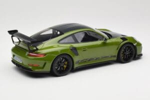 Porsche 911 991.2 GT3 RS Weissach Package Lizard Green Wording & Schwarze Magnesium-Felgen Minichamps 1:18 155068232 Druckgus — Bild 2 von 6