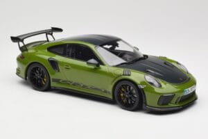 Porsche 911 991.2 GT3 RS Weissach Package Lizard Green Wording & Schwarze Magnesium-Felgen Minichamps 1:18 155068232 Druckgus — Bild 4 von 6