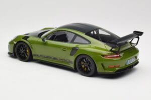 Porsche 911 991.2 GT3 RS Weissach Package Lizard Green Wording & Schwarze Magnesium-Felgen Minichamps 1:18 155068232 Druckgus — Bild 5 von 6