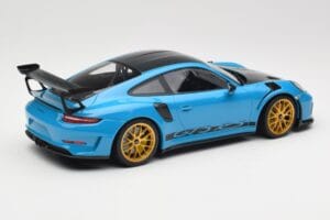 Porsche 911 991.2 GT3 RS Weissach Package Shark Blue Wording Goldene Magnesium Felgen Minichamps 1:18 153068237 Druckguss — Bild 2 von 6