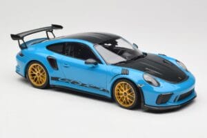 Porsche 911 991.2 GT3 RS Weissach Package Shark Blue Wording Goldene Magnesium Felgen Minichamps 1:18 153068237 Druckguss — Bild 4 von 6