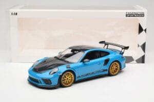 Porsche 911 991.2 GT3 RS Weissach Package Shark Blue Wording Goldene Magnesium Felgen Minichamps 1:18 153068237 Druckguss — Bild 6 von 6