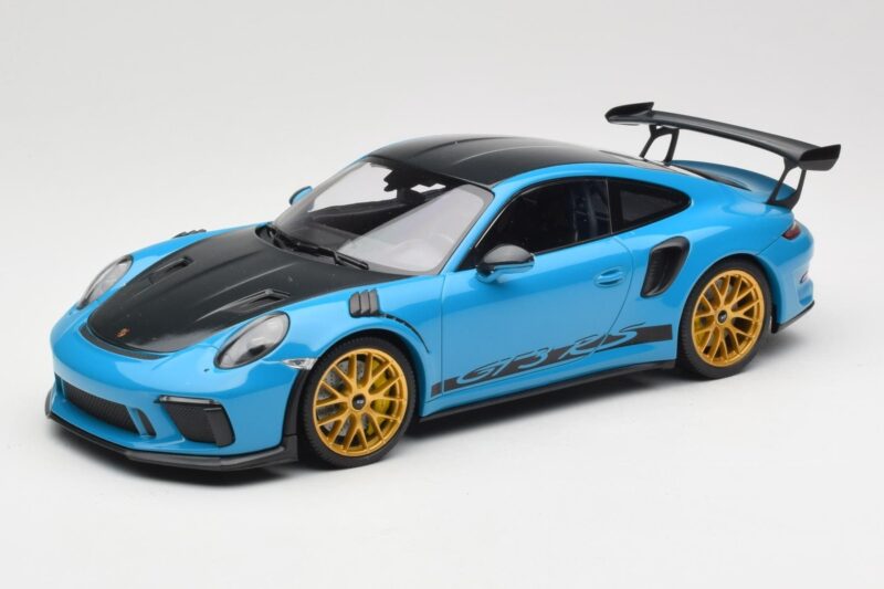 Porsche 911 991.2 GT3 RS Weissach Package Shark Blue Wording Goldene Magnesium Felgen Minichamps 1:18 153068237 Druckguss