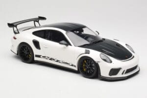 Porsche 911 991.2 GT3 RS Weissach Package Weiß Wording Schwarze Magnesium Felgen Minichamps 1:18 153068225 Druckguss — Bild 4 von 6