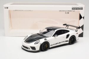 Porsche 911 991.2 GT3 RS Weissach Package Weiß Wording Schwarze Magnesium Felgen Minichamps 1:18 153068225 Druckguss — Bild 6 von 6