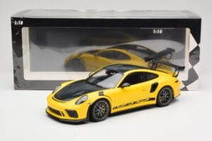 Porsche 911 991.2 GT3 RS Gelb Weissach Package Platinum Wheels Minichamps 1:18 155068221 Druckguss — Bild 6 von 6